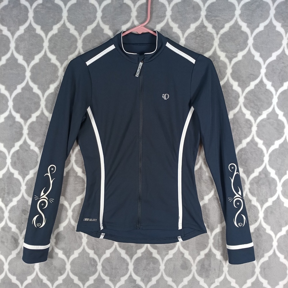 Pearl Izumi Cycling Jacket Women Small Black White Lightweight Fitted Select